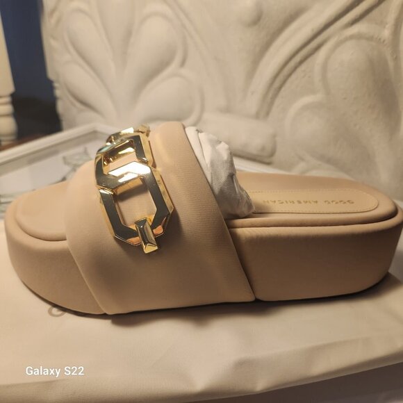 Good American Cream Platform Slides. NIB. Size 6.5 - Picture 4 of 11